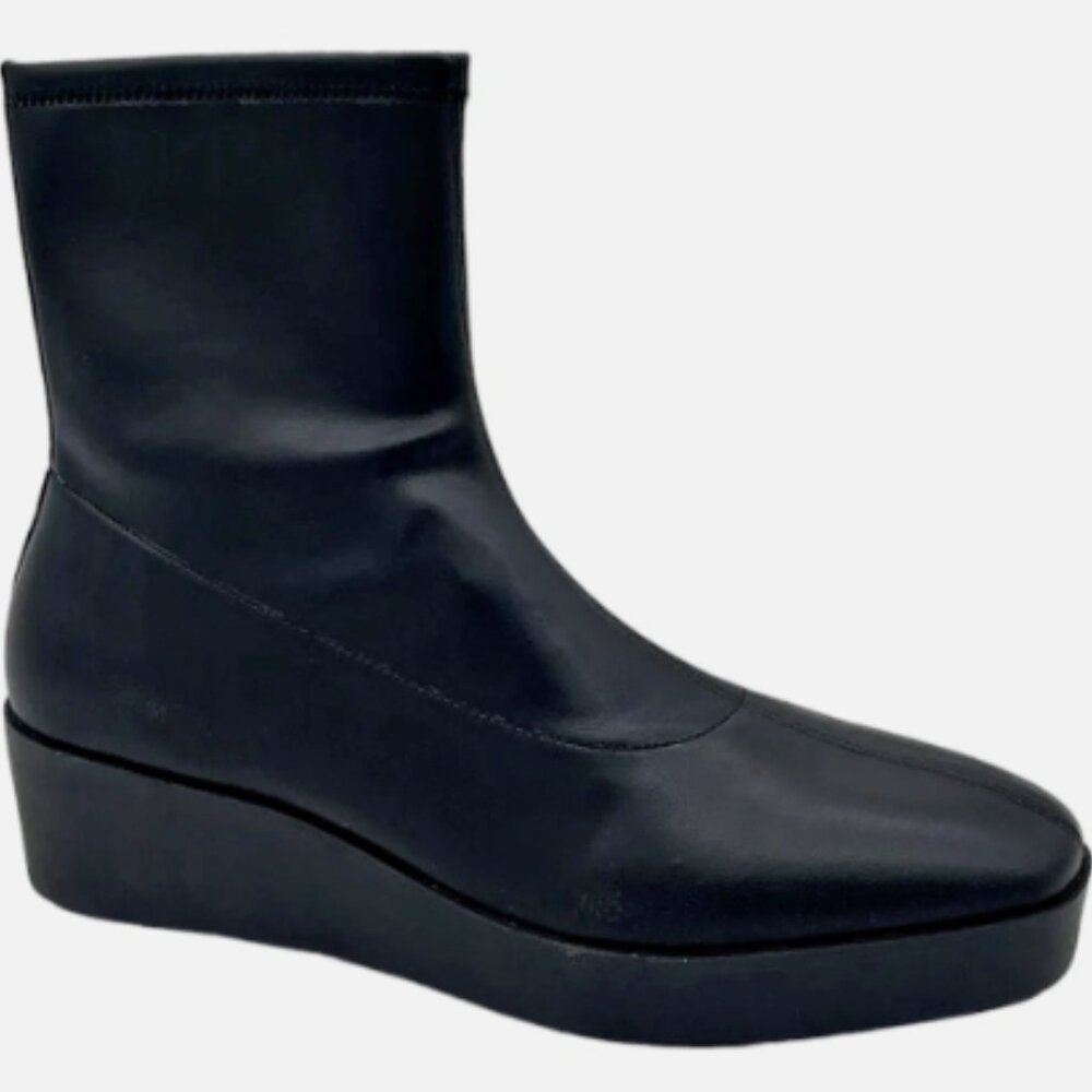 Aerosoles Chiara Black Wedge Boots Sz 8 New without box